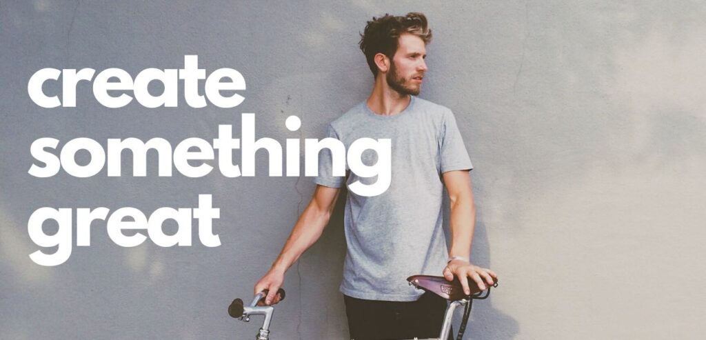 Men In Grey T-shirt With Bicycle