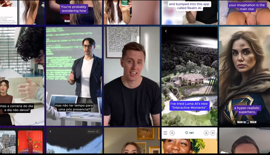 A collage of various images featuring people, a superhero, text, and an overhead view of a house.